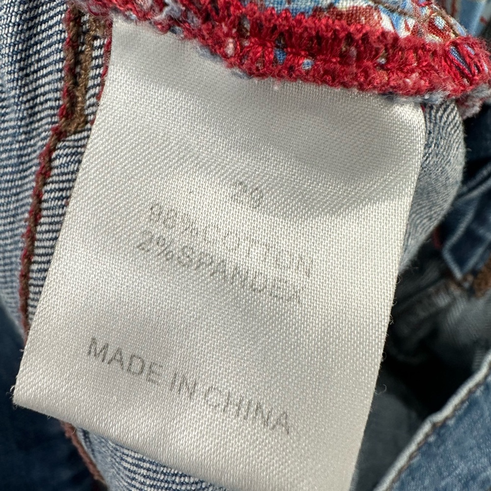 Johnny Was The Tomboy Mid Rise Relaxed Tapered Jeans Distressed Boho Western 29 - Picture 4 of 13